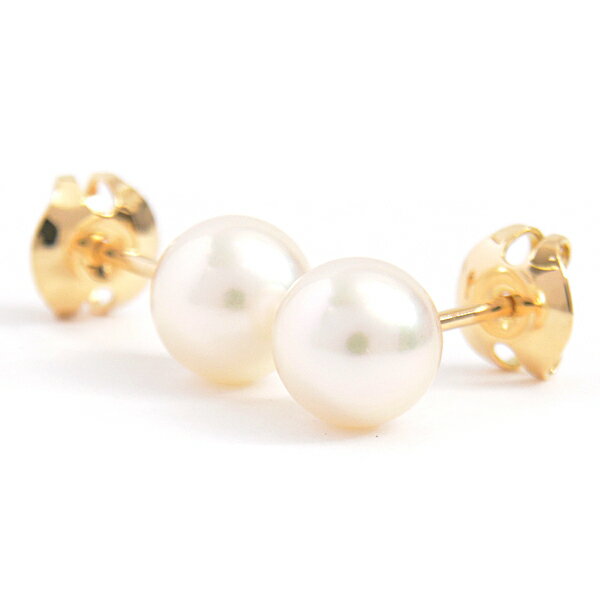 ミキモト ピアス レディース K18 1P パール パール：6.9mm イエローゴールド MIKIMOTO【中古】のサムネイル