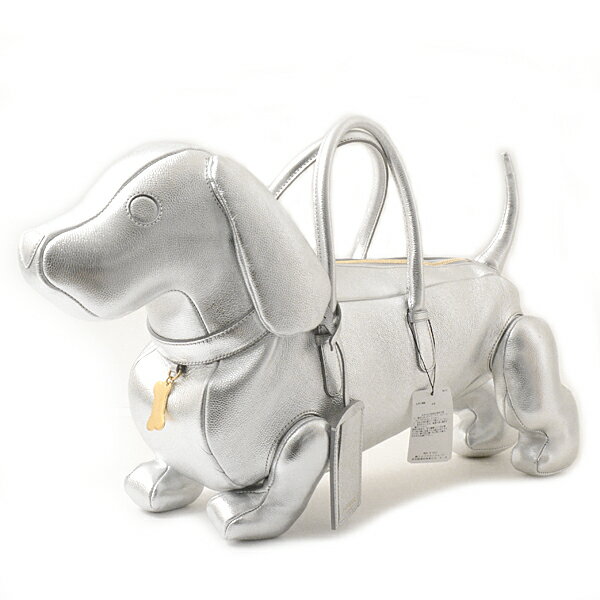 トムブラウン バッグ メンズ レディース ヘクター ドッグモチーフ ハンドバッグ シルバー THOM BROWNE【中古】のサムネイル