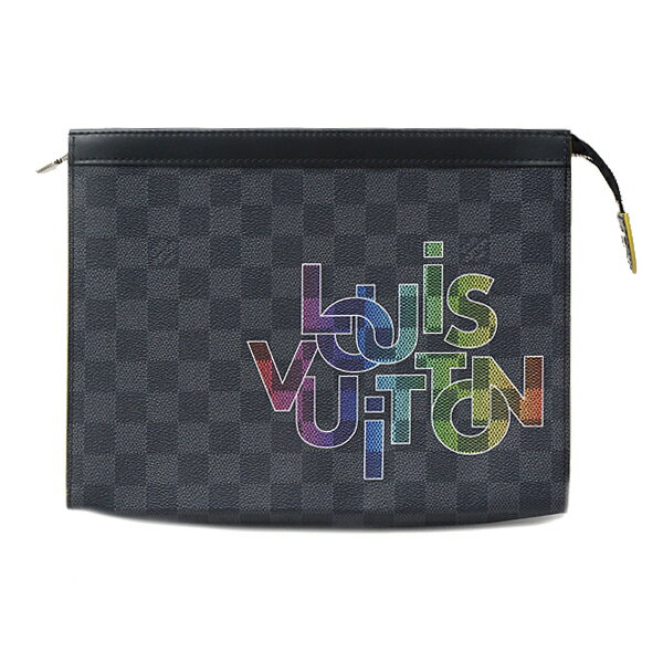 ルイヴィトン バッグ メンズ ダミエグラフィット ポシェットヴォワヤージュMM クラッチバッグ セカンドバッグ Louis Vuitton N60307 中古