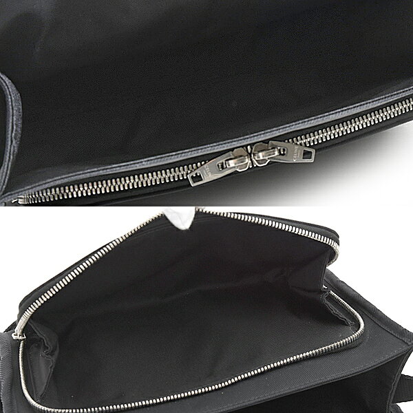 セリーヌ バッグ メンズ レディース スモール トレッキング メッセンジャー ロゴ ショルダーバッグ ナイロン ブラック CELINE 11006 中古