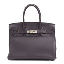 エルメス バッグ レディース トゴ バーキン30 D刻 シルバー金具 レザン パープル HERMES 中古(4)
