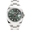 ロレックス 時計 メンズ デイトジャスト41 ミントグリーン文字盤 ランダム 自動巻 ステンレス ROLEX SS 126300 新品