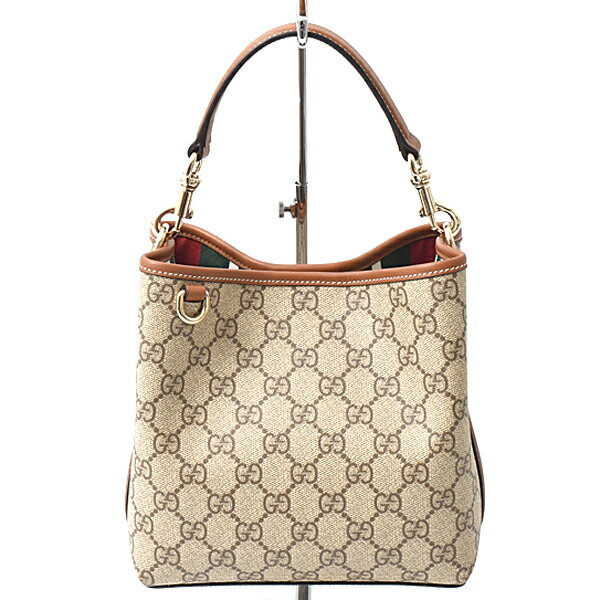 グッチ バッグ レディース GGエンブレム ミニバケットバッグ トートバッグ ショルダーバッグ ベー ...
