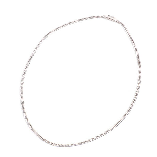 喜平 ネックレス K18WG 6面カット ダブル 10g 40cm 造幣局検定刻印入 メンズ レディース チェーン ホワイトゴールド WG 中古