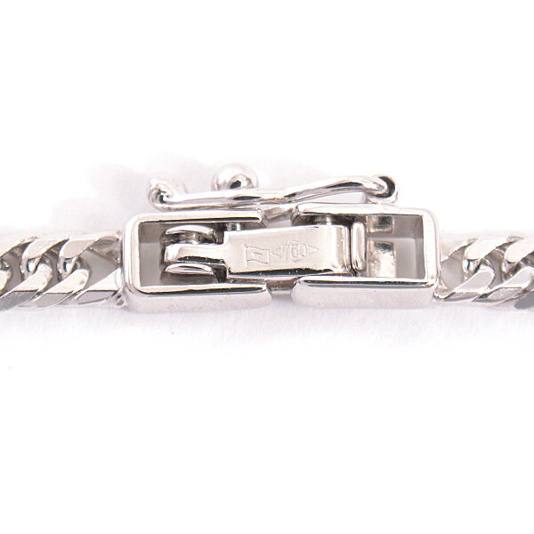 喜平 ネックレス K18WG 6面カット ダブル 10g 40cm 造幣局検定刻印入 メンズ レディース チェーン ホワイトゴールド WG 中古