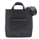 クリスチャンディオール バッグ メンズ レディース サドル トート 2WAY グレインカーフ ブラック Christian Dior 中古