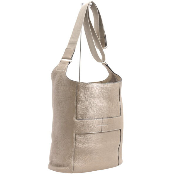 エルメス バッグ レディース メンズ グッドニュース GM ショルダーバッグ □M刻 トリヨンクレマンス グレー系 HERMES 中古