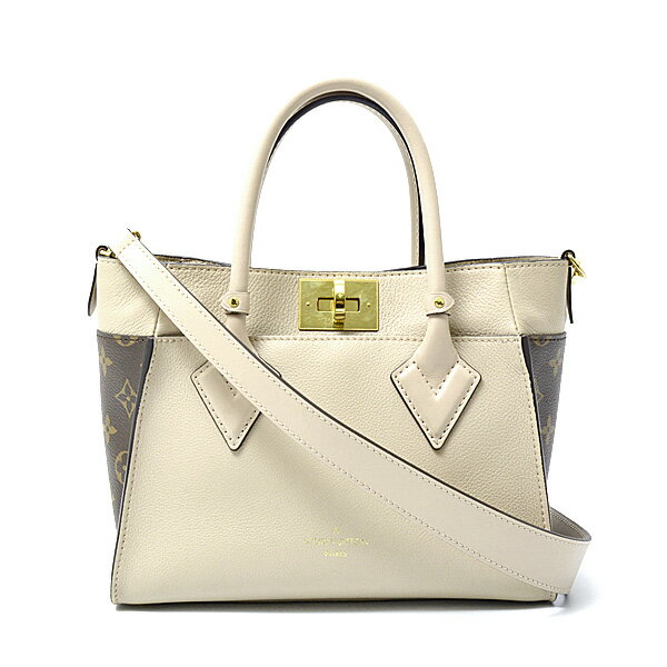 ルイヴィトン バッグ レディース 2WAYハンドバッグ オンマイサイドPM グレージュ Louis Vuitton M57729 中古