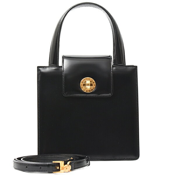 ブルガリ バッグ レディース ブルガリブルガリ ミニハンドバッグ ショルダー レザー ブラック BVLGARI 中古