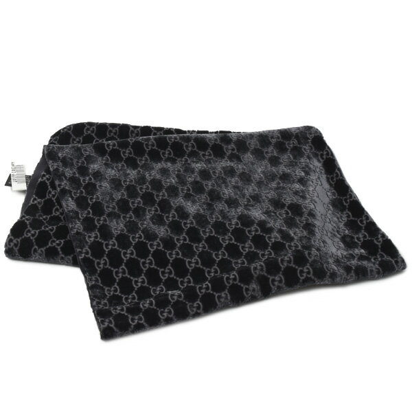 GUCCI - グッチ 服飾小物 レディース ストール マフラー GG シルク×レーヨン ブラック GUCCI 中古