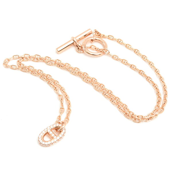 エルメス ネックレス レディース シェーヌダンクル ファランドール ダイヤ ピンクゴールド HERMES 750PG 中古 auc-brandmax-10063406 BrandMax サンプル画像2