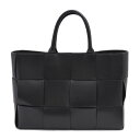 ボッテガヴェネタ バッグ メンズ アルコトート マキシイントレチャート カーフ ブラック BOTTEGA VENETA 中古