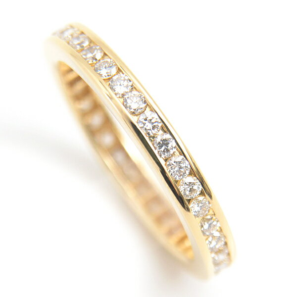 ミキモト 指輪 レディース ダイヤ フルエタニティ リング 13号 D0.70ct イエローゴールド MIKIMOTO K18 中古のサムネイル