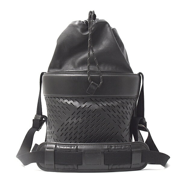 ボッテガヴェネタ イントレ 巾着型ショルダーバック 黒 レディース