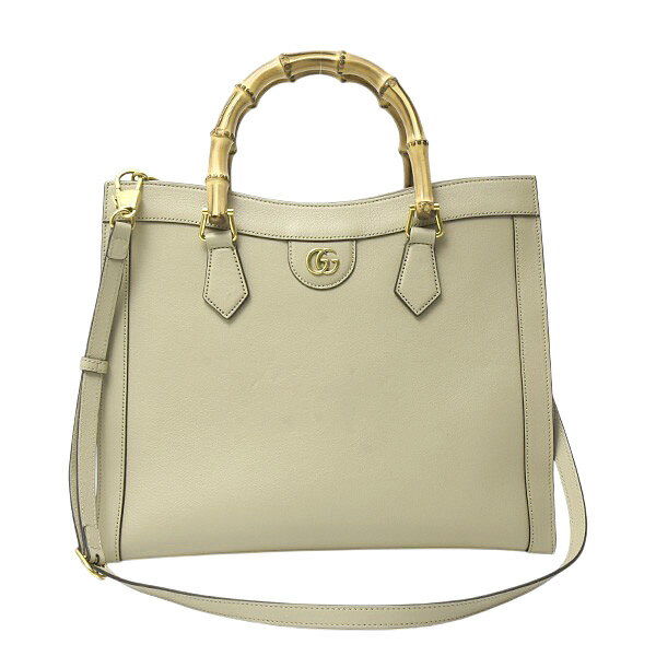 GUCCI - グッチ バッグ レディース ダイアナ 2WAYトートバッグ ミディアム レザー ベージュ GUCCI 655658 中古