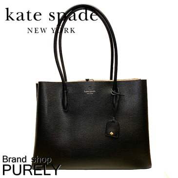【全商品ポイント2倍】ケイトスペード kate spade バック トートバッグ レディース アウトレット レザー A4対応 ビジネス 仕切り付き WKRU6085 BLACK ブラック ケイトスペード kate spade レディース WWW