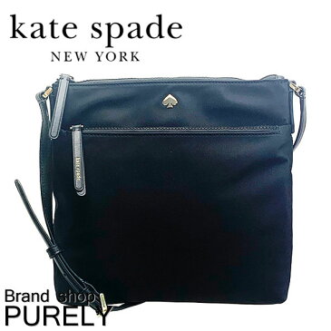 【全商品ポイント2倍】ケイトスペード kate spade バック ショルダーバッグ レディース アウトレット ナイロン×レザー フラット 斜めがけ クロスボディー WKRU6612 BLACK ブラック ケイトスペード kate spade レディース WWW