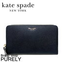 ケイトスペード 財布（レディース） 【2024年4月度月間優良ショップ受賞】ケイトスペード KATESPADE 財布 長財布 レディース アウトレット サフィアーノレザー トラベル ジップ アラウンド WLRU5442 001 ブラック ケイトスペード KATESPADE レディース WWW