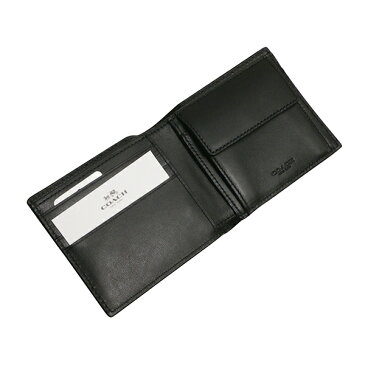 コーチ 財布 折り財布 アウトレット COACH シグネチャーPVC レザー コイン ウォレット F75363 BLK ブラック (小銭入れあり) コーチ COACH メンズ レディース MMM