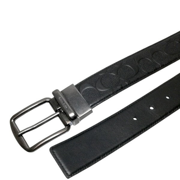 コーチCOACH小物メンズベルトアウトレットレザーシグネチャーF55157BLKブラックコーチCOACHメンズ