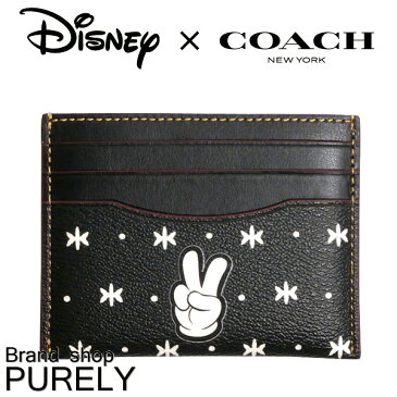 【72時間限定ポイント5倍】コーチ COACH 小物 カードケース レディース アウトレット レザー COACH X DISNEY ディズニー　ミッキー IDケース F87132 M61 ピースハンド コーチ COACH レディース UUU