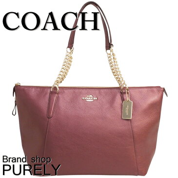 【全商品ポイント2倍】コーチ COACH バッグ トートバッグ レディース アウトレット メタリックぺブルレザー メタリック ジップ F22208 IME42 メタリックチェリー コーチ COACH レディース WWW