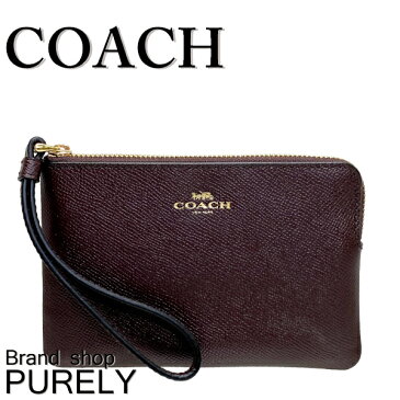 【全品ポイント2倍】コーチ COACH バッグ アクセサリーポーチ レディース アウトレット レザー クロスグレインレザー ジップ F58032 IML7C オックスブラッド コーチ COACH レディース WWW