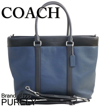 コーチ COACH バック トートバッグ メンズ アウトレット レザー カラーブロック ビジネス 2way F57568 NINGT デニム×ミッドナイトブラック コーチ COACH メンズ MMM