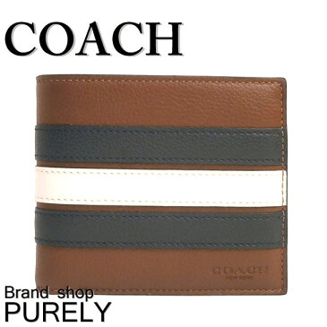 【全商品ポイント2倍】コーチ COACH 財布 折りたたみ財布 メンズ アウトレット レザー 二つ折り ウォレット IDカード F24649 N3D ブラウンマルチ コーチ COACH メンズ MMM