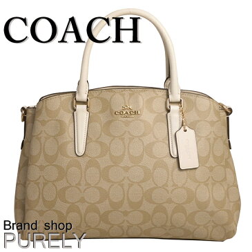 ★全品ポイント2倍★コーチ COACH バック トートバッグ レディース アウトレット PVCコーティングキャンバス×レザー シグネチャー ラグジュアリー 2Way F29683 IMDQC ライトカーキ×チョーク コーチ COACH レディース WWW