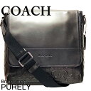 【24時間限定ポイント5倍】コーチ バッグ メンズ COACH ショルダーバッグ シグネチャー レザー ヒューストン マップ バッグ F73340 QB/BK ブラック コーチ COACH メンズ MMM