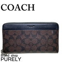 【2024年4月度月間優良ショップ受賞】コーチ COACH 財布 長財布 メンズ アウトレット PVCコーティングキャンバス×レザー シグネチャー ヘリテージ F93510 QBAE4 マホガニー×ブラック コーチ COACH メンズ MMM