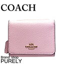 【2024年4月度月間優良ショップ受賞】コーチ COACH 財布 折りたたみ財布 レディース アウトレット レザー クロスグレイン トライフォールド ウォレット F37968 IMAOM ブロッサム コーチ COACH レディース WWW