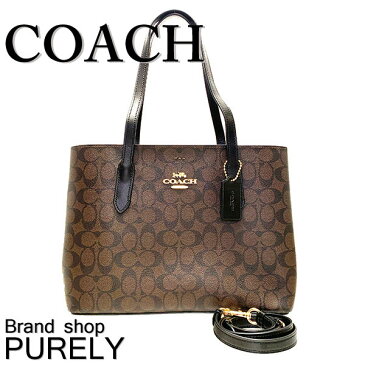 【全商品ポイント2倍】コーチ COACH バック トートバッグ レディース アウトレット PVCコーティングキャンバス/レザー シグネチャー 斜めがけ ショルダー F48735 IMAA8 ブラウン×ブラック コーチ COACH レディース WWW