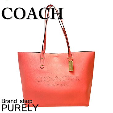 【全商品ポイント2倍】コーチ COACH バック トートバッグ レディース アウトレット レザー プリント 91168 IMQAC ブライトコーラル×ワイン コーチ COACH レディース WWW