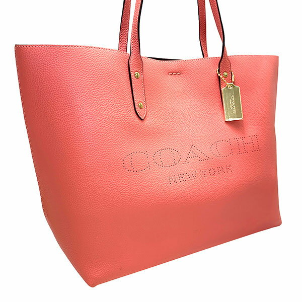 【全商品ポイント2倍】コーチ COACH バック トートバッグ レディース アウトレット レザー プリント 91168 IMQAC ブライトコーラル×ワイン コーチ COACH レディース WWW