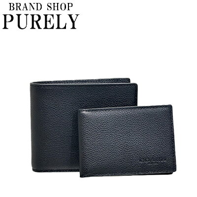 コーチ 財布 メンズ COACH 折り財布 スポーツ カーフ レザー コンパクト ID ウォレット F74991 BLK ブラック (小銭入れなし) コーチ COACH メンズ MMM