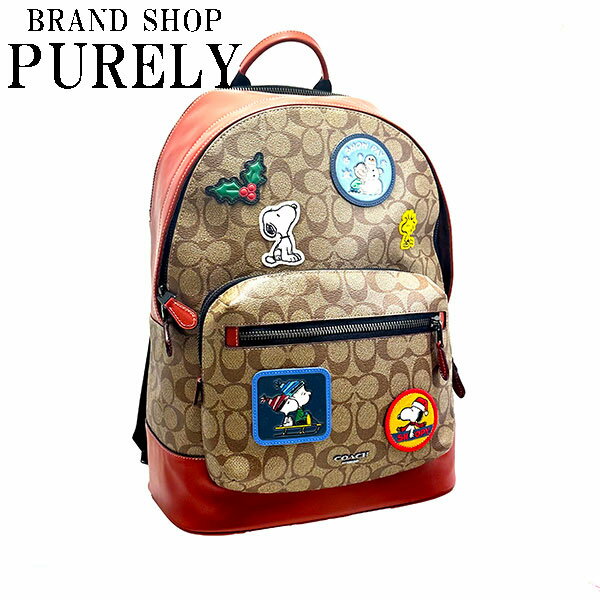 コーチ スヌーピー COACH バッグ リュック バックパック メンズ アウトレット PVCコーティングキャンバス×レザー スヌーピー ピーナッツ COACH X PEANUTS 2022 CE487 FCE487 QBE7V カーキマルチ MMMのサムネイル