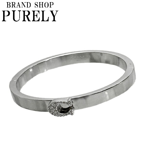 コーチ アクセサリー レディース COACH ブレスレット 小物 パヴェ シグネチャー ヒンジド バングル 91428 SLV シルバー WWWのサムネイル