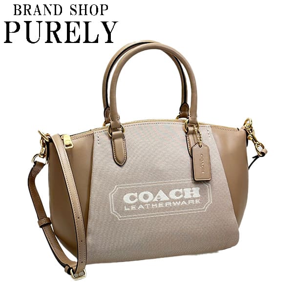 コーチ サッチェル バッグ（レディース） 【2024年4月度月間優良ショップ受賞】コーチ COACH バック レディース エリスソルトジャガード 2WAY サッチェル ショルダーバッグ C9079 GDU1J チョークトープ WWW