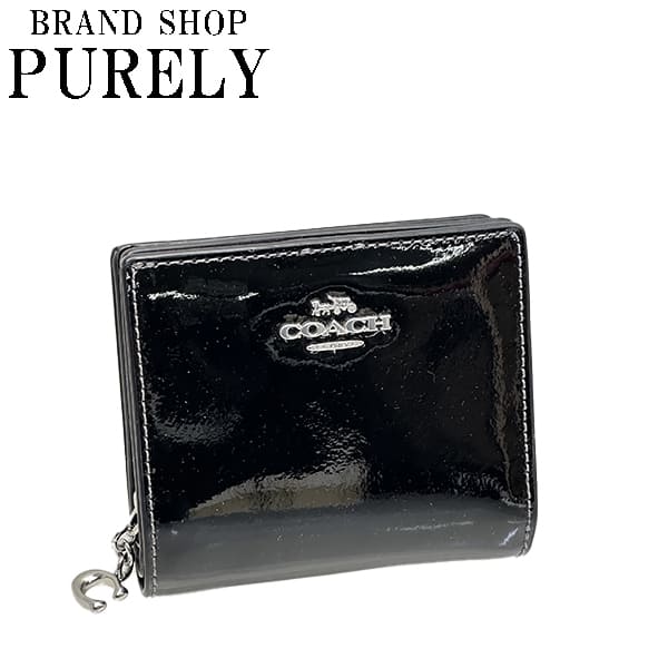 楽天BRANDSHOP PURELY【2024年4月度月間優良ショップ受賞】コーチ COACH 財布 二つ折り財布 レディース アウトレット スナップ ウォレット CN383 SVDTV シルバー/ブラック WWW