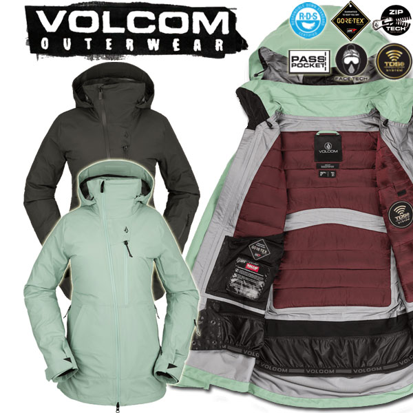 21-22 VOLCOM/ボルコム NYA TDS INF GORE-TEX jacket レディース 防水ジャケット ゴアテックス スノーウェアー スノーボードウェア 2022