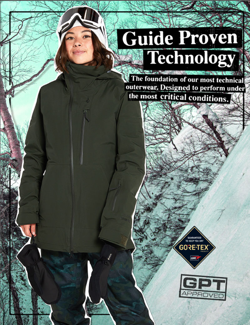 21-22 VOLCOM/ボルコム NYA TDS INF GORE-TEX jacket レディース 防水ジャケット ゴアテックス スノーウェアー スノーボードウェア 2022