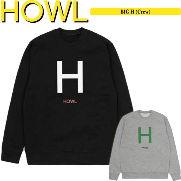 22-23 HOWL/ハウル BIG H crew メンズ レディース スウェットクルーネック セカンドレイヤー スノーボードウェア スノーウェアー 2023 型落ち