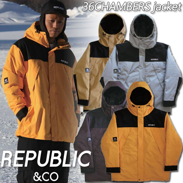 即出荷 22-23 REPUBLIC &CO/リパブリック 36CHAMBERS jacket メンズ レディース 防水ジャケット スノーボードウェア スノーウェアー 2023 型落ち