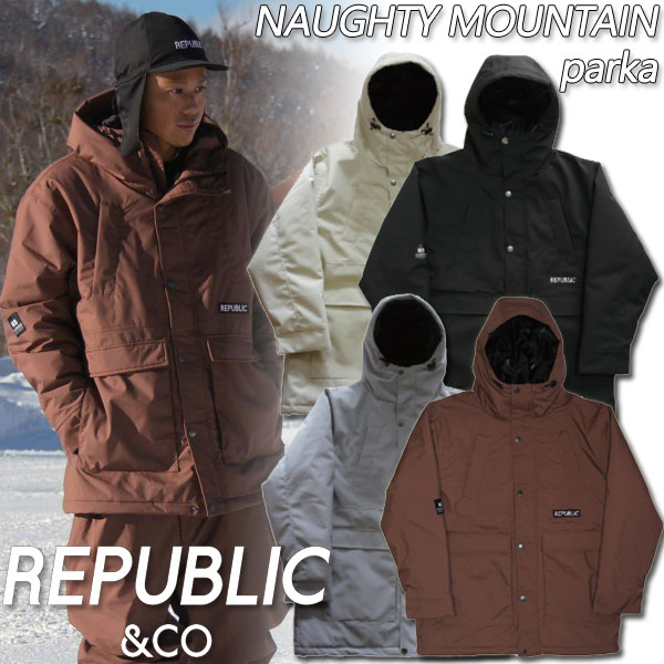 22-23 REPUBLIC &CO/リパブリック NAUGHTY MOUNTAIN parka メンズ レディース 防水ジャケット スノーボードウェア スノーウェアー 2023 予約商品