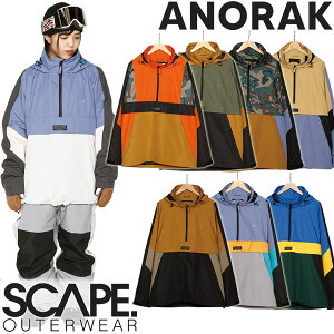 22-23 SCAPE/エスケープ ANORAK メンズ レディース 防水ジャケット スノーボードウェア スノーウェアー 2023