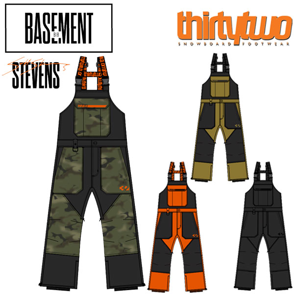 22-23 THIRTYTWO/サーティーツー BASEMENT BIB pant ベースメントビブパンツ メンズ レディース 防水パンツ スノーボードウェア スノーウェアー 2023 予約商品