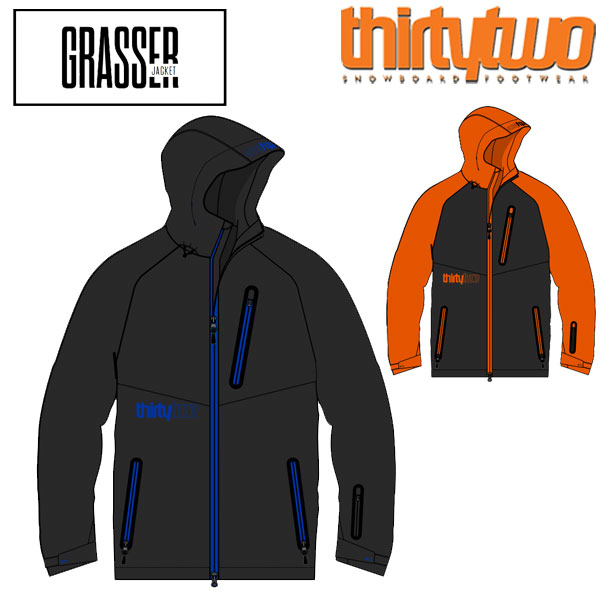 22-23 THIRTYTWO/サーティーツー GRASSER jacket グラッサージャケット メンズ レディース 防水ジャケット スノーボードウェア スノーウェアー 2023 予約商品