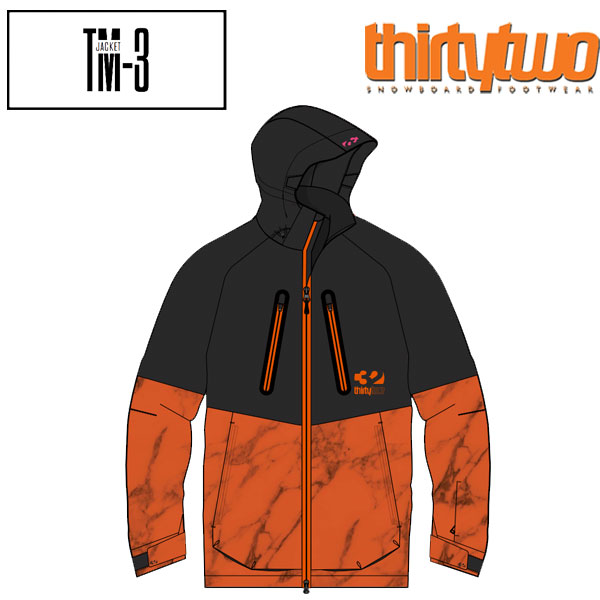 22-23 THIRTYTWO/サーティーツー TM-3 jacket チームスリージャケット メンズ レディース 防水ジャケット スノーボードウェア スノーウェアー 2023 予約商品